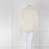 Fabiana Filippi Cream Silk Tie Neck Top