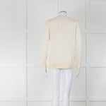 Fabiana Filippi Cream Silk Tie Neck Top