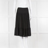 Michael By Michael Kors Black Tiered Midi Skirt