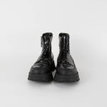 Russell & Bromley Black Patent Croc Ankle Zip Boots