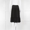 Michael By Michael Kors Black Tiered Midi Skirt