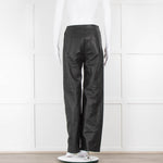 Toteme Panelled Black Leather Trousers