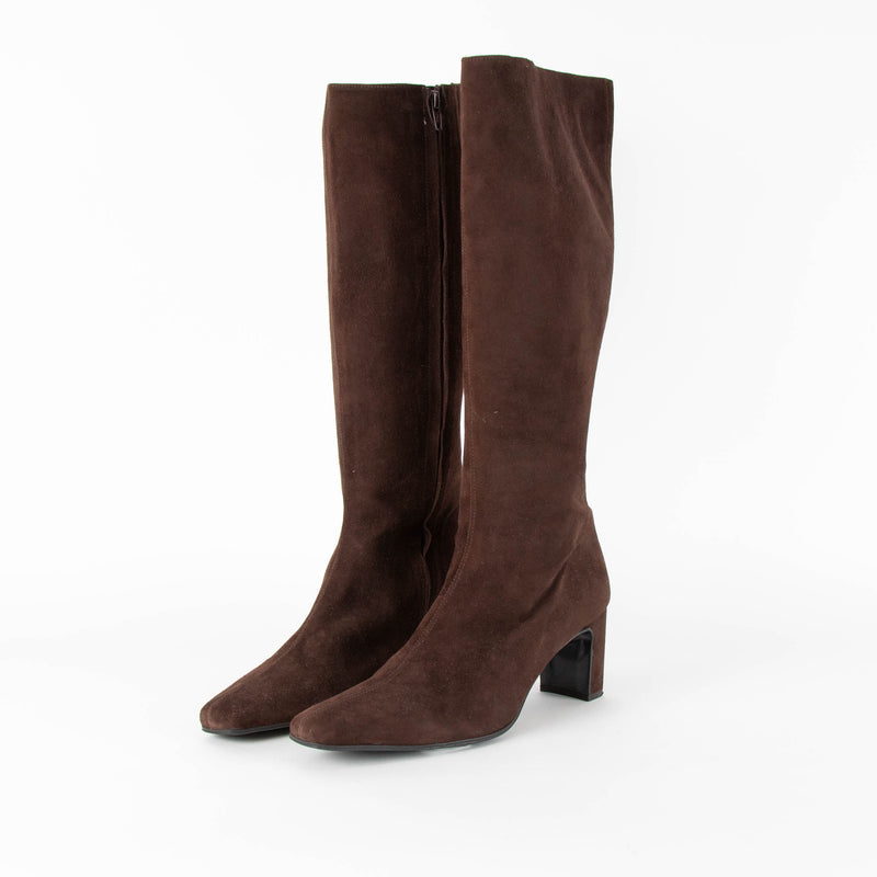 Russell & Bromley Brown Suede Knee Length Boots