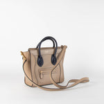 Celine Beige Leather Nano Luggage Bag