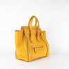 Celine Mustard Yellow Leather Mini Luggage Tote Bag