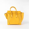 Celine Mustard Yellow Leather Mini Luggage Tote Bag