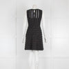 Diane Von Furstenberg Black Shirred Mini