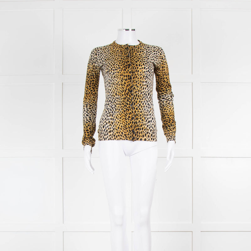 Dolce & Gabbana Fine Knit Leopard Print Cardigan