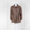 Sonia Rykiel Beige Black Leopard Print Hooded Jacket