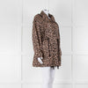 Sonia Rykiel Beige Black Leopard Print Hooded Jacket