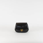 Salvatore Ferragamo  Black Gold Chain Leather Belt Bag