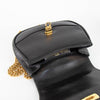 Salvatore Ferragamo  Black Gold Chain Leather Belt Bag