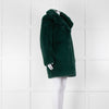 Diane Von Furstenberg Forest Green Faux Fur Teddy Coat