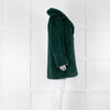 Diane Von Furstenberg Forest Green Faux Fur Teddy Coat