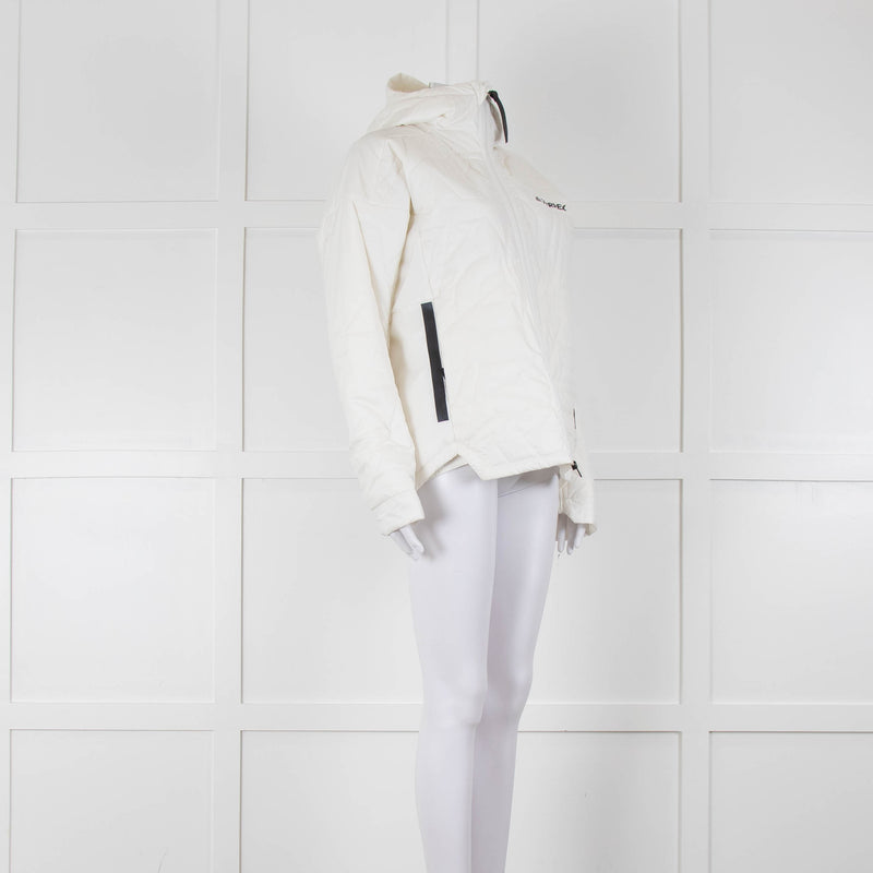 Adidas White Nylon Thin Puffer Coat