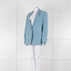 Day Birger Blue Cotton Fine Pinstripe Straight Blazer