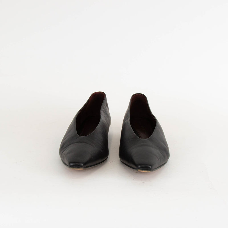 Bottega Veneta Black Almond Ballerina Flats