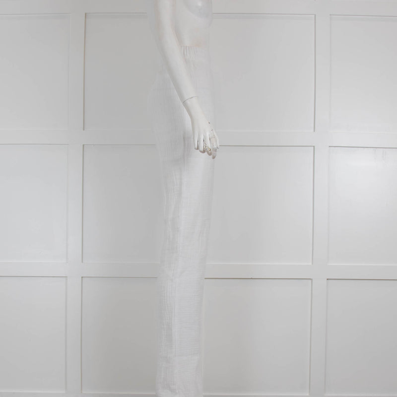 Albus Lumen White Cotton Trousers