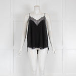 Zadig & Voltaire Deluxe Black Silk & Beads Camisole