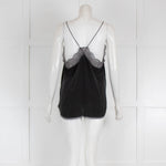 Zadig & Voltaire Deluxe Black Silk & Beads Camisole