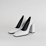 Marie Adam-Leenaerdt White Closed Toe Heel