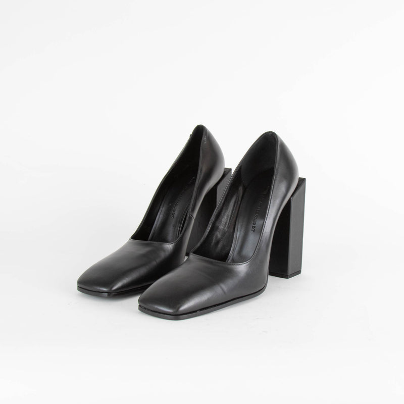 Marie Adam-Leenaerdt Black Close Toe Block Heel Shoes