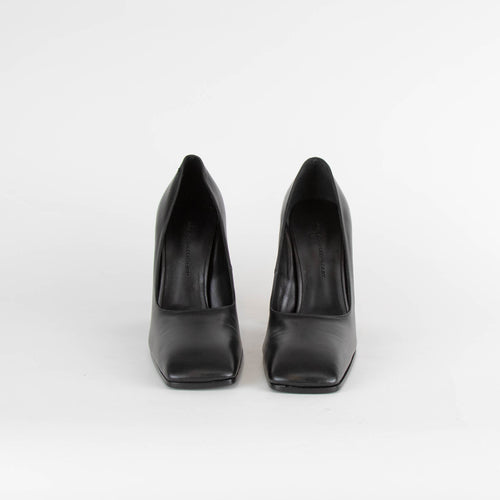 Marie Adam-Leenaerdt Black Close Toe Block Heel Shoes