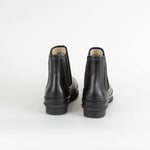 Legres Black Leather Slip On Ankle Boots