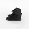 Louis Vuitton Black Suede High Top Heeled Trainers