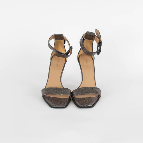 All Saints Grey Metallic Heeled Sandals