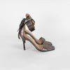 All Saints Grey Metallic Heeled Sandals