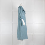 Rixo Green Black Blue Check Dress With Peter Pan Collars