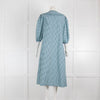 Rixo Green Black Blue Check Dress With Peter Pan Collars