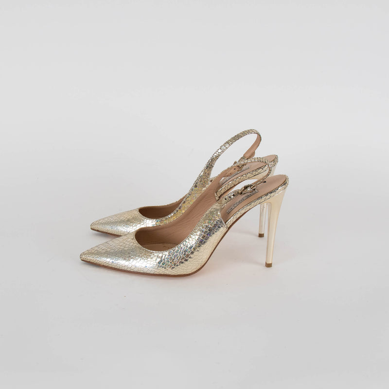 The Seller Metallic Pointed Slingback