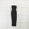 Louisa Parris Black Cotton Strapless Dress