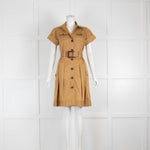 DVF Tan Shirt Dress With Belt