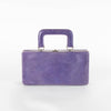 Galliano Purple Framed Top Handle Lizard Skin Bag