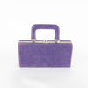 Galliano Purple Framed Top Handle Lizard Skin Bag