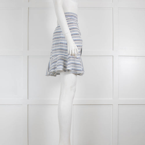 VAKKORAMA Blue, Grey, White Stripe Short Skirt