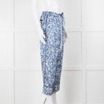 Victoria Victoria Beckham Blue Printed Crop Pyjama Trousers