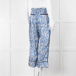 Victoria Victoria Beckham Blue Printed Crop Pyjama Trousers