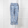 Victoria Victoria Beckham Blue Printed Crop Pyjama Trousers