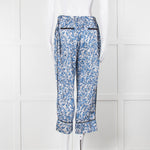 Victoria Victoria Beckham Blue Printed Crop Pyjama Trousers