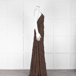 16Arlington Brown Low Back Halter Neck Santana Gown