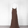 16Arlington Brown Low Back Halter Neck Santana Gown