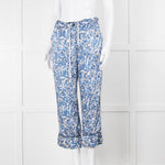 Victoria Victoria Beckham Blue Printed Crop Pyjama Trousers