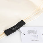 Gucci Cream Multi Charm Print Silk Scarf