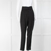 Ba&sh Black Front Pleats High Waisted Belted Trousers