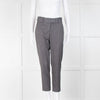 L'Agence Grey Straight Cropped Trousers