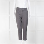 L'Agence Grey Straight Cropped Trousers